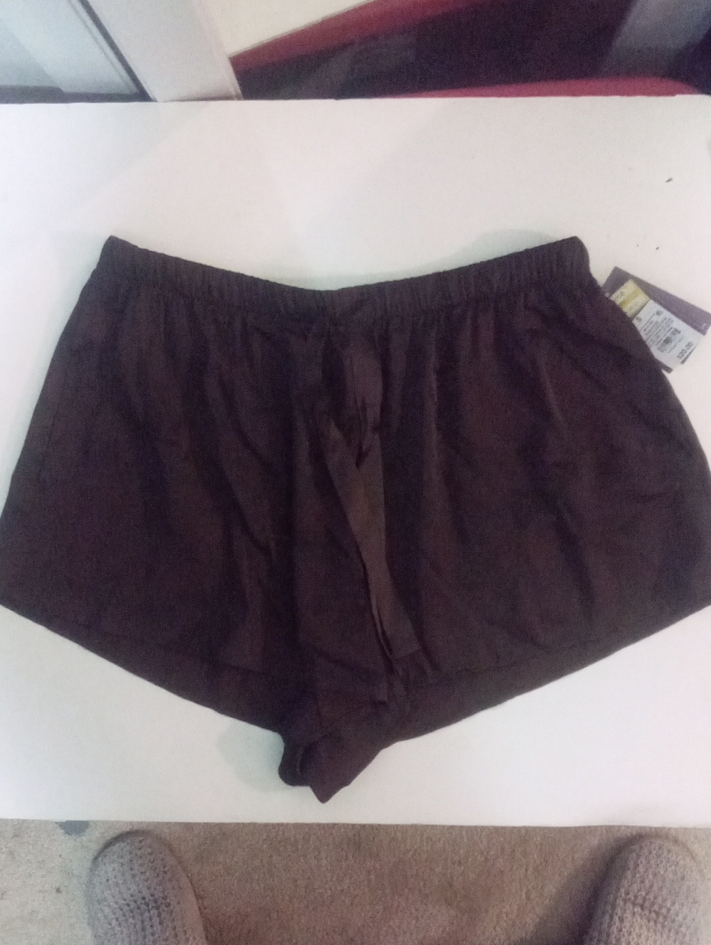 * Auden Elastic Waist Drawstring Sleep Shorts - Brown NWT $20
